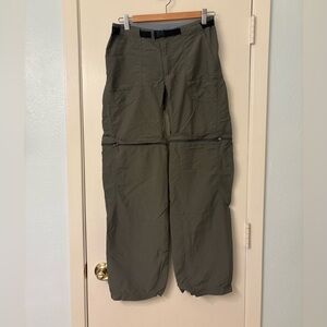 Patagonia Convertible Zip Off Army Green Hiking Pants